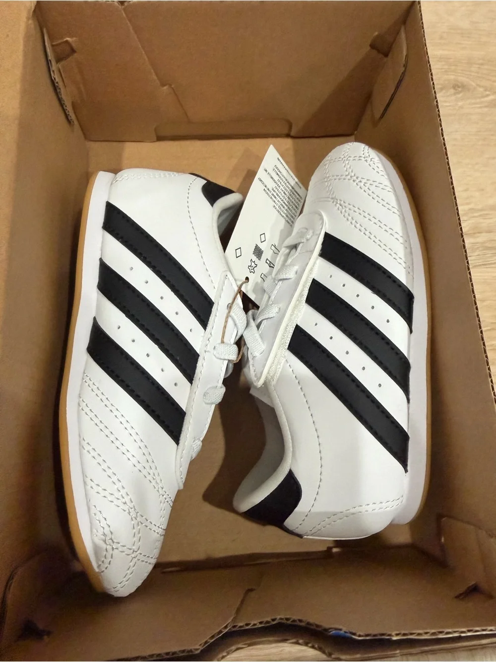 adidas Kids White & Black Taekwondo Sneakers